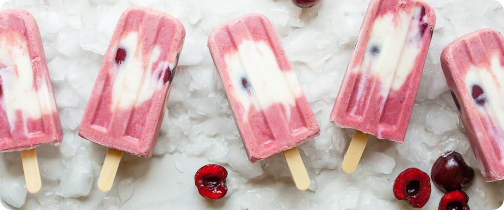 frozen fruit juice on a stick